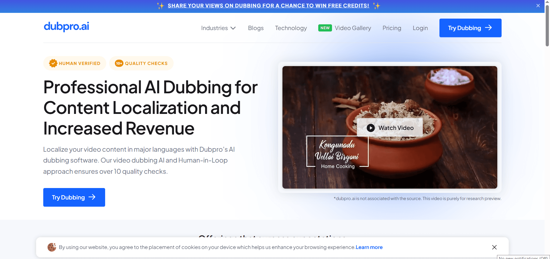 Dubpro.ai screenshot